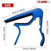 5CORE Capo Acoustic Electric Guitar 6 String Quick And Easy Adjustment Classic Clip - Banjo Mandolin Or Ukulele Capotraste Para Guitarra - CAPO BRWG4